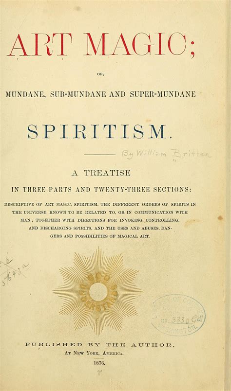 Spiritism and the waning of magical arts